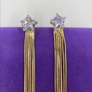 💛 Classic Gold Star Tassel Earrings